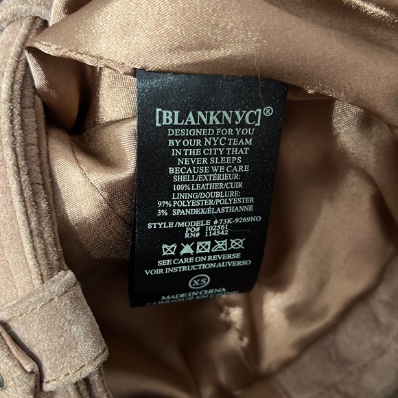 Blank NYC Suede Moto Jacket 100% Leather - Picture 3 of 11